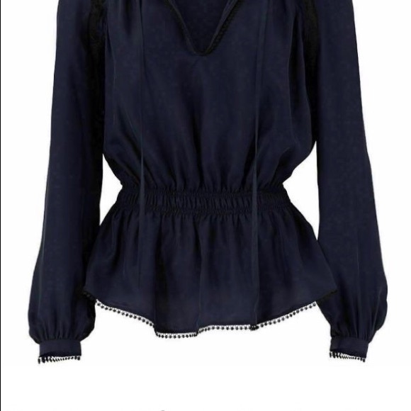 Derek Lam 10 Crosby Navy Top - Picture 2 of 7